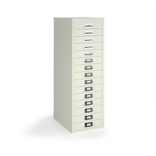 Bisley multi drawers with 15 drawers white - B15MDWH