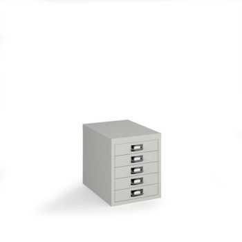 Bisley multi drawers with 5 drawers grey - B5MDG