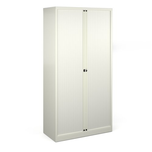 Bisley systems storage high tambour cupboard 1970mm high white - DST78WH