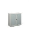 Bisley systems storage low tambour cupboard 1000mm high goose grey - DST40G