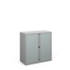 Bisley systems storage low tambour cupboard 1000mm high silver - DST40S