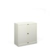 Bisley systems storage low tambour cupboard 1000mm high white  - DST40WH