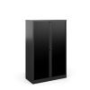 Bisley systems storage medium tambour cupboard 1570mm high black - DST65K