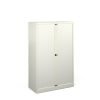 Bisley systems storage medium tambour cupboard 1570mm high white  - DST65WH