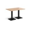 Brescia rectangular dining table with flat square black bases 1200mm x 800mm beech - BDR1200-K-B