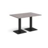 Brescia rectangular dining table with flat square black bases 1200mm x 800mm grey oak - BDR1200-K-GO