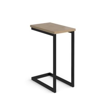 Buddy laptop table with black frame and oblong top kendal oak - BUDDY-2-K-KO