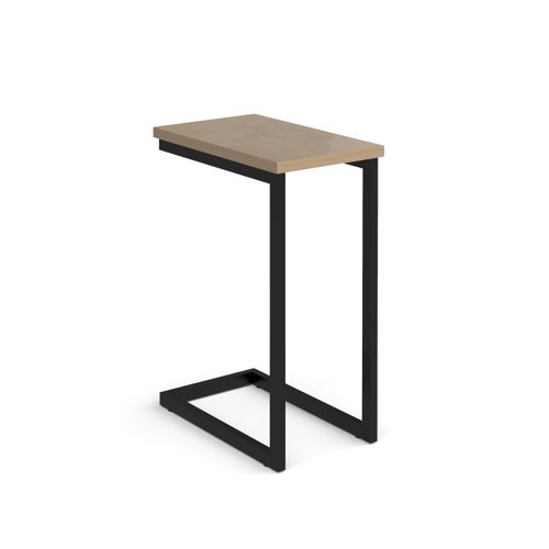 Buddy laptop table with black frame and oblong top kendal oak - BUDDY-2-K-KO