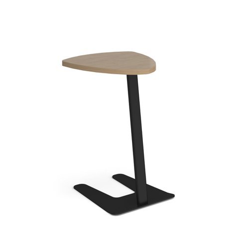 Buddy laptop table with black frame and shield top kendal oak - BUDDY-1-K-KO