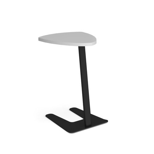 Buddy laptop table with black frame and shield top white - BUDDY-1-K-WH