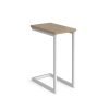Buddy laptop table with white frame and oblong top kendal oak - BUDDY-2-WH-KO