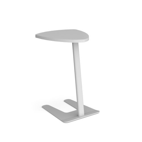 Buddy laptop table with white frame and shield top white - BUDDY-1-WH-WH