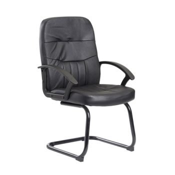 Cavalier executive visitors chair black leather faced - CAV100C1