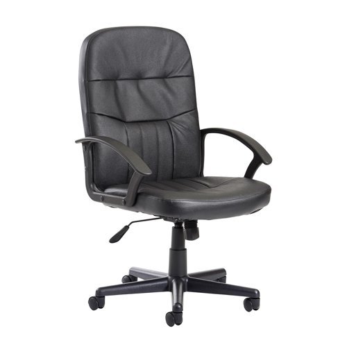 Cavalier managers chair black leather faced - CAV300T1