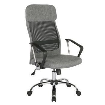Chord high back operators chair with mesh back and headrest grey - CHO300T1-G