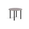 Circular black radial leg meeting table 1000mm grey oak - DRL1000C-K-GO