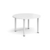 Circular white radial leg meeting table 1200mm white - DRL1200C-WH-WH