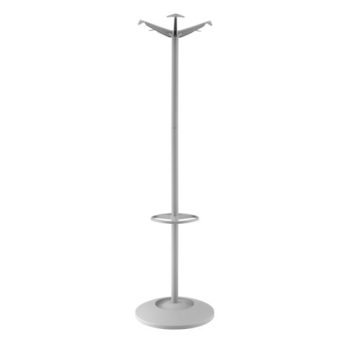 Coat & umbrella stand with 10 coat hooks and 8 umbrella hooks 1720mm high grey - PMC001