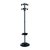 Coat & umbrella stand with 8 coat hooks and 8 umbrella hooks 1730mm high black - PMC003