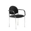 Coda multi purpose chair with arms black fabric - COD101H-BLK