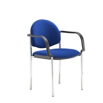 Coda multi purpose chair with arms blue fabric - COD101H-BLU