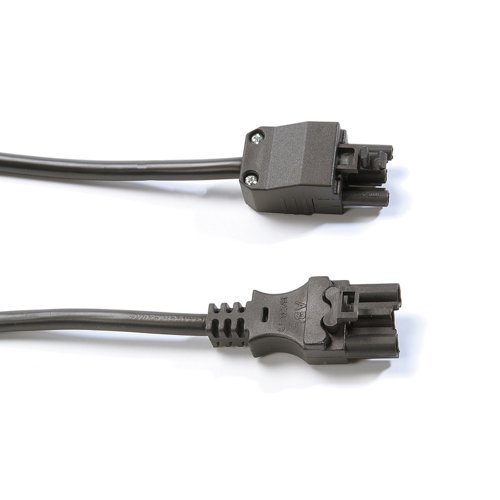 Connector lead male 3 pole connector to female 3 pole connector 1.5M black - DCL15M-B