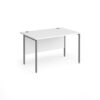 Contract 25 straight desk with graphite H-Frame leg 1200mm x 800mm white top - CH12S-G-WH