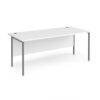 Contract 25 straight desk with graphite H-Frame leg 1800mm x 800mm white top - CH18S-G-WH