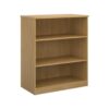 Deluxe bookcase 1200mm high with 2 shelves oak - BC12O