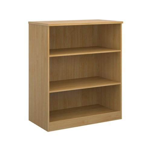 Deluxe bookcase 1200mm high with 2 shelves oak - BC12O