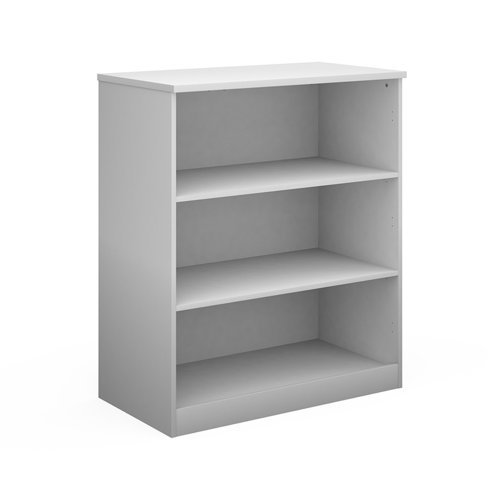 Deluxe bookcase 1200mm high with 2 shelves white - BC12WH