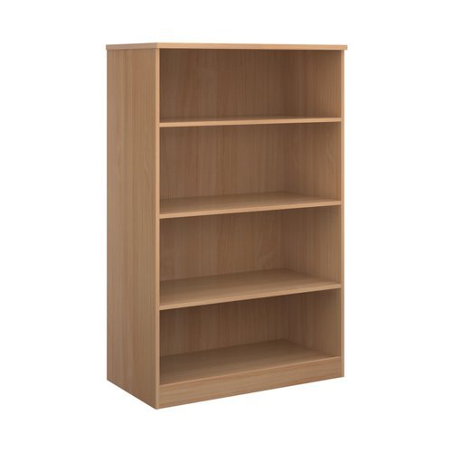 Deluxe bookcase 1600mm high with 3 shelves beech - BC16B