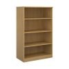 Deluxe bookcase 1600mm high with 3 shelves oak - BC16O
