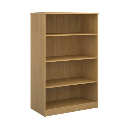 Deluxe bookcase 1600mm high with 3 shelves oak - BC16O