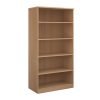 Deluxe bookcase 2000mm high with 4 shelves beech - BC20B