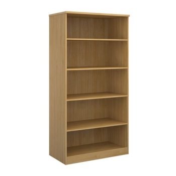 Deluxe bookcase 2000mm high with 4 shelves oak - BC20O