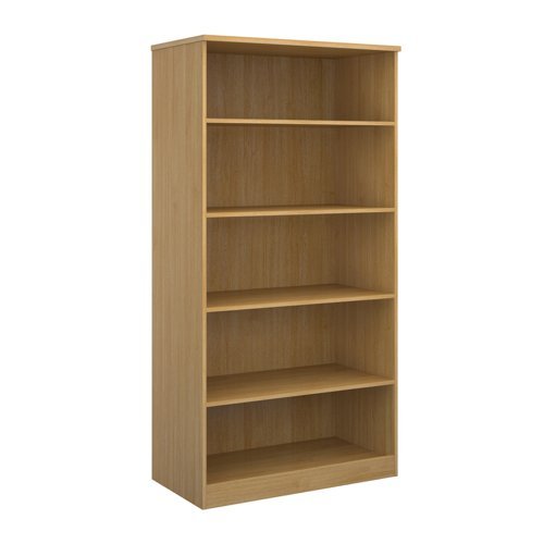 Deluxe bookcase 2000mm high with 4 shelves oak - BC20O