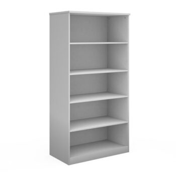 Deluxe bookcase 2000mm high with 4 shelves white - BC20WH