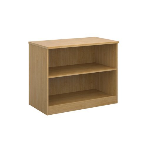Deluxe bookcase 800mm high with 1 shelf oak - BC8O