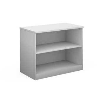 Deluxe bookcase 800mm high with 1 shelf white - BC8WH