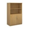 Deluxe combination unit with open top 1600mm high with 3 shelves oak - DO16O