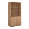 Deluxe combination unit with open top 2000mm high with 4 shelves beech - DO20B