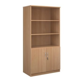 Deluxe combination unit with open top 2000mm high with 4 shelves beech - DO20B