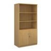 Deluxe combination unit with open top 2000mm high with 4 shelves oak - DO20O