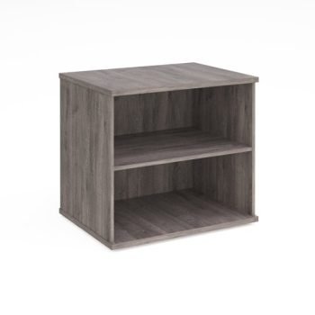 Deluxe desk high bookcase 600mm deep grey oak - DHBCGO