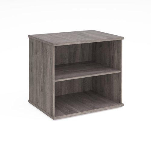 Deluxe desk high bookcase 600mm deep grey oak - DHBCGO