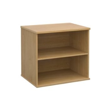 Deluxe desk high bookcase 600mm deep oak - DHBCO