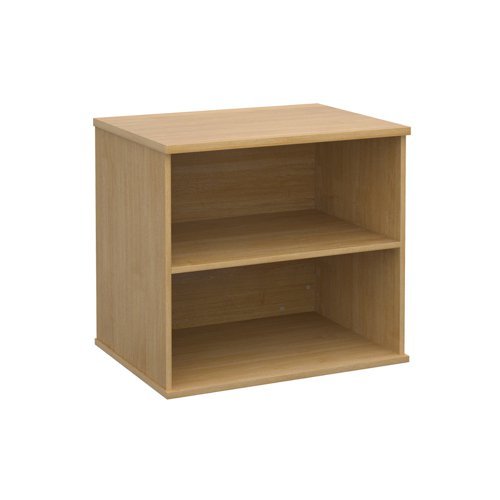 Deluxe desk high bookcase 600mm deep oak - DHBCO