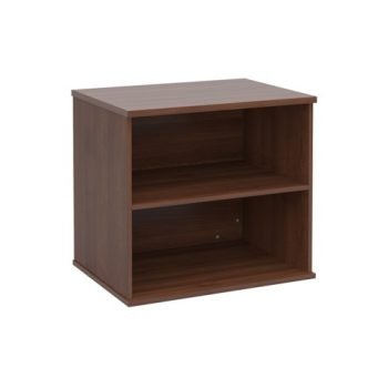 Deluxe desk high bookcase 600mm deep walnut - DHBCW