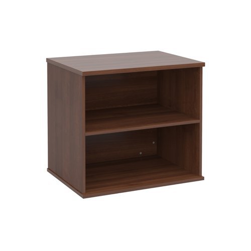 Deluxe desk high bookcase 600mm deep walnut - DHBCW